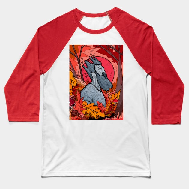 The Stone Forest King Baseball T-Shirt by Swadeillustrations